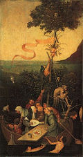 Hieronymus Bosch, Das Narrenschiff, 1490-1500, Paris, Musée du Louvre (S. 74 · Der Teufel als Versucher)
