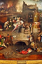 Hieronymus Bosch, Versuchung des hl. Antonius, (S. 119 · Schwarze Messe) > central panel