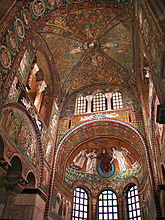 unbek., Christus krönt einen heiligen Märtyrer von S. Vitale, Ravenna, 6. Jhd. (S. 24 · Die vier Paradiesströme)