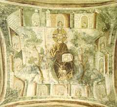 Das himmlische Jerusalem, 11. Jh., Civate, Kirche San Pietro al Monte (S. 62 · Himmlisches Jerusalem)