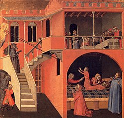 Ambrogio Lorenzetti, Der hl. Nikolaus erweckt ein Kind zum Leben, 14. Jh., Florenz, Galleria degli Uffizi (S. 86 · Besessenheit und Exorzismus)