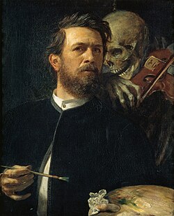 Arnold Böcklin, Selbstbildnis mit fiedelndem Tod, 1872, Berlin, Gemäldegalerie (S. 106 · Musikalische Verlockungen)