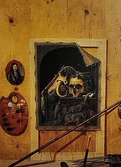 Sébastien Bonnecroy, Stilleben mit Totenkopf, 1668, St. Petersburg, Eremitage (S. 189 · Vanitas vanitarum)