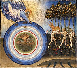Vertreibung aus dem Paradies von Giovanni di Paolo, 1445, Museum of Modern Art, New York (S. 12 · Schöpfung) ♦ Expulsion of Adam and Eve by Giovanni di Paolo, 1445, Museum of Modern Art, New York