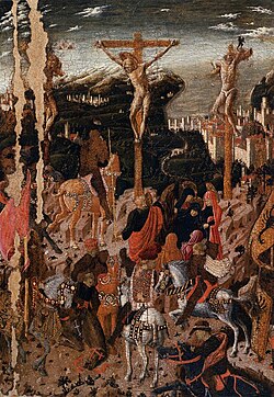 Giovanni di Piermatteo Boccati, Kreuzigung, um 1446/47, Urbino, Galleria Nazionale delle Marche (S. 95 · Dämonische Tiere)