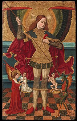 Juan de la Abadía, Erzengel Michael, 1490, Barcelona, Museu Nacional d'Art de Catalunya (S. 219 · Seelenwaage)