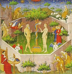 Die Geschichte von Adam und Eva vom Meister des Marschalls von Boucicaut und Werkstatt, 1415, J. Paul Getty Museum, Los Angeles (S. 21 · Garten und Quelle der Gnade)