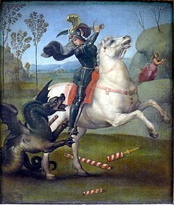 Raffael, Der hl. St. Georg im Kampf mit dem Drachen (S. 120 · Vorläufer der Antike)