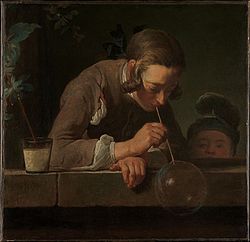 Jean Siméon Chardin, Seifenblasen, um 1745, NYC, Metropolitan Museum of Art (S. 193 · Homo Bulla)