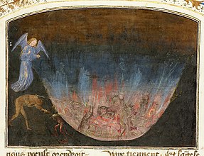 Die Qual der Hochmütigen von Simon Marmion, 1475, J. Paul Getty Museum, Los Angeles (S. 43 · Ewiges Feuer)