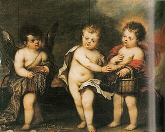 Claudio José Vicente Antolínez, Die christliche Seele zwischen Laster und Tugend, 1670, Murcia, Museo de Bellas Artes (S. 128 · Psychomachia)