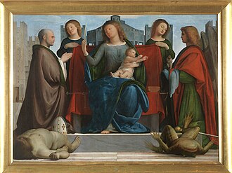 Bramantino, Jungfrau der Türme, um 1518, Mailand, Pinacoteca Ambrosiana (S. 93 · Dämonische Tiere)