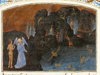 Simon Marmion, Die Qualen der Ungläubigen und Häretiker, J. Paul Getty Museum, Los Angeles (S. 36 · Ströme und Sümpfe der Unterwelt) > im Buch nicht genannt: fol. 14v