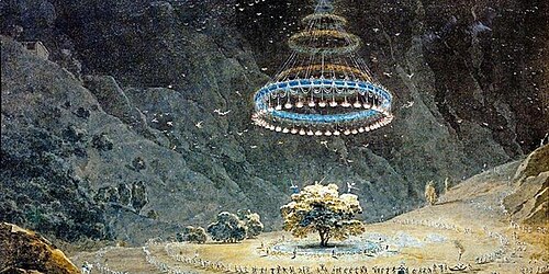 Giuseppe Pietro Bagetti, Der Nußbaum von Benevento, um 1828 (S. 115 · Hexensabbat) > siehe en:Witches of Benevento gem. [1]: 1816