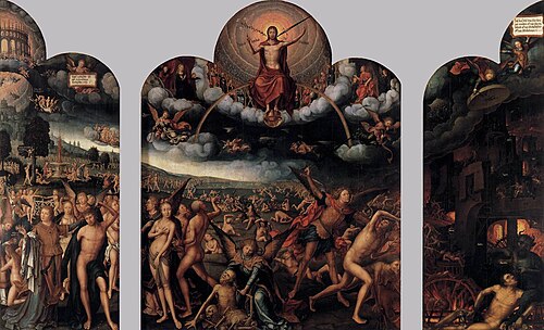 Jehan Bellegambe, Tryptichon mit dem jüngsten Gericht, um 1525, Berlin, Gemäldegalerie der Staatlichen Museen zu Berlin (S. 202 · Auferstehung der Toten)