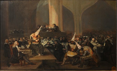 Francesco de Goya y Lucientes, Inquisitionsszene, 1815-19, Madrid, Academia di San Fernando (S. 82 · Inquisition)