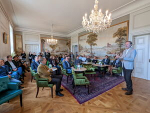Event on the occasion of the maiden flight of the GAIA tag system (Photo: Jan Zwilling) Event on the occasion of the maiden flight of the GAIA tag system (Photo: Jan Zwilling)