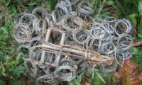 Destroyed wire snares collected at Thua Thien Hue Saola Nature Reserve (photo by Phạm Việt Nước/WWF-Viet Nam)